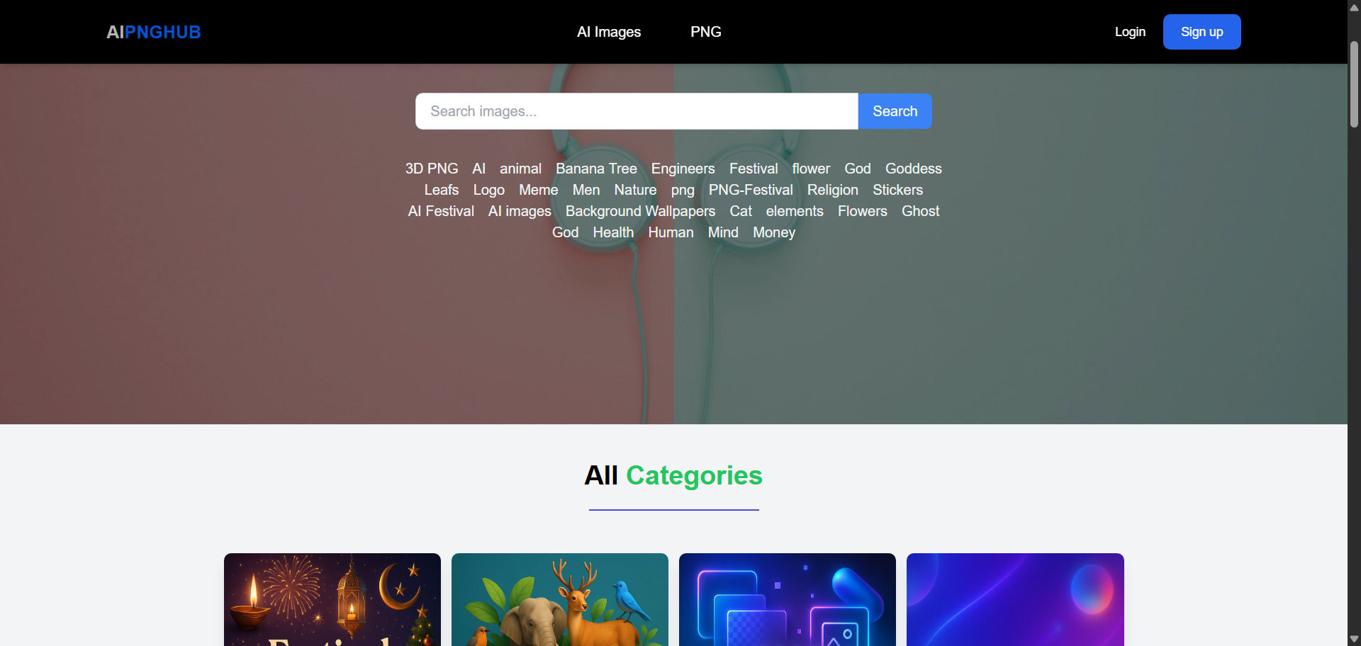 AIPNGHUB – Image Asset Website