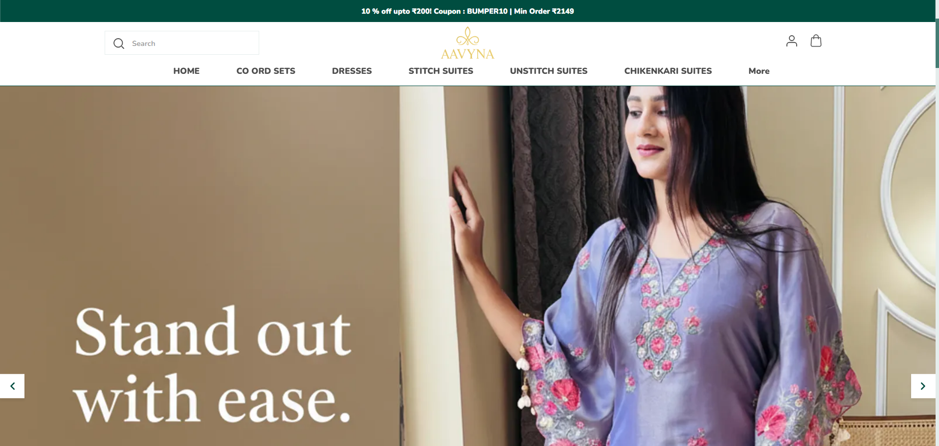 Aavyna.com – E-commerce Website