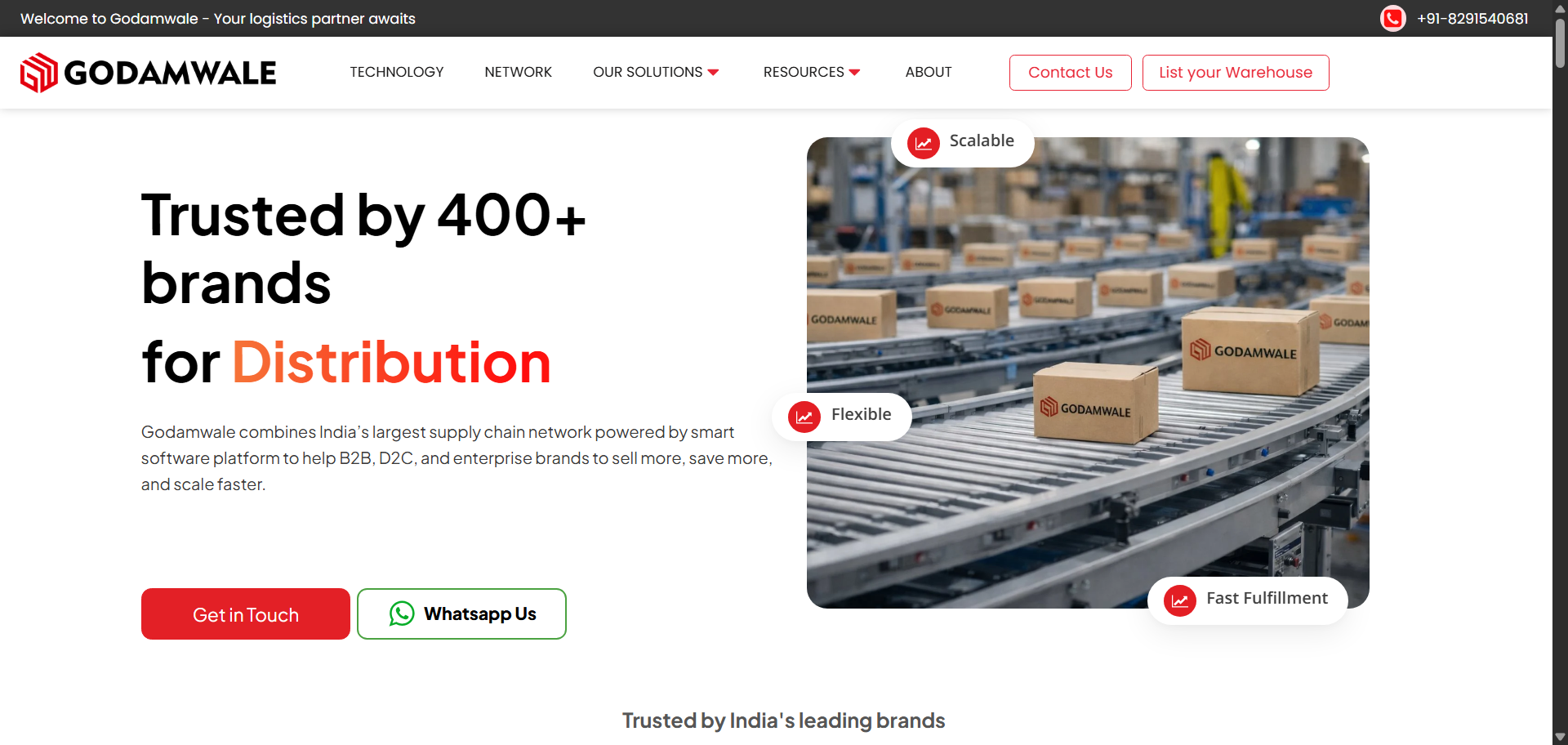 Godamwale – Storage & Logistics Website